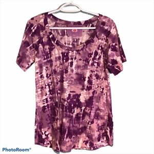 ✨CLEARANCE✨Pink Lotus Tie Dyed Purple Tee size S